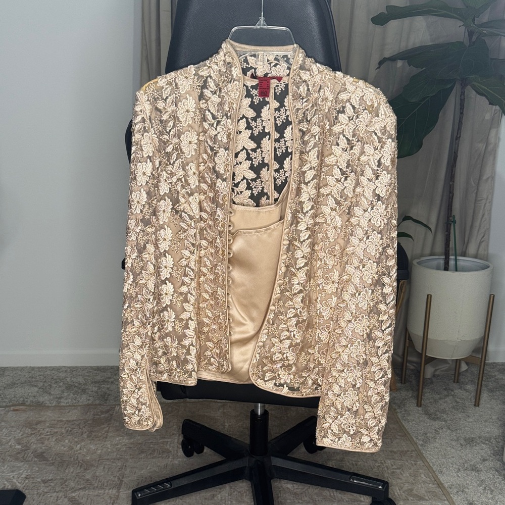 JS Collections Floral Lace Women's Blazer